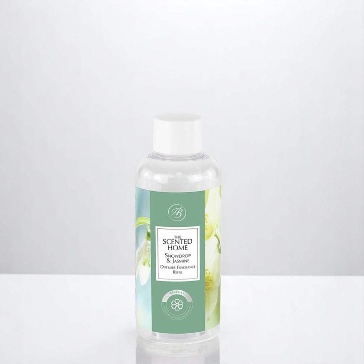 Snowdrop & Jasmine Diffuser Refill against a white neutral background