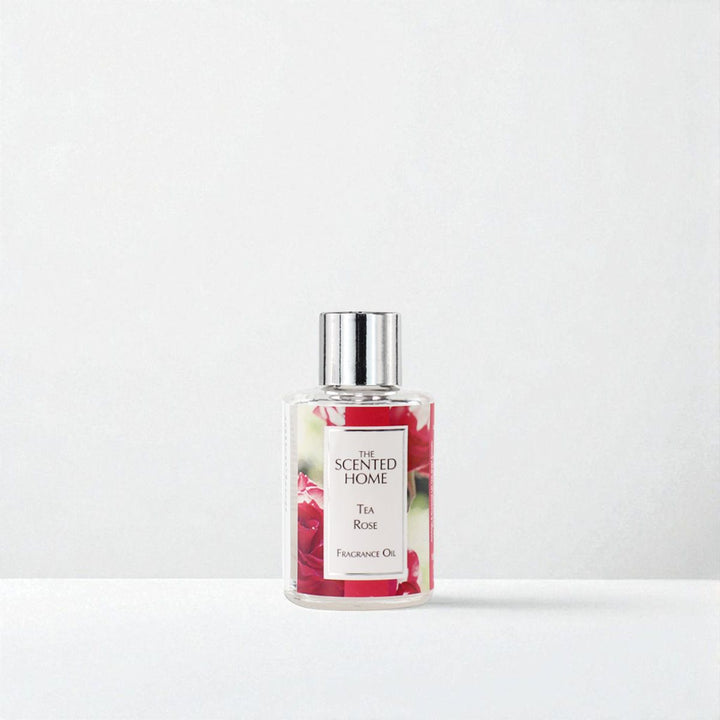 Tea Rose Fragrance Oil against a white neutral background