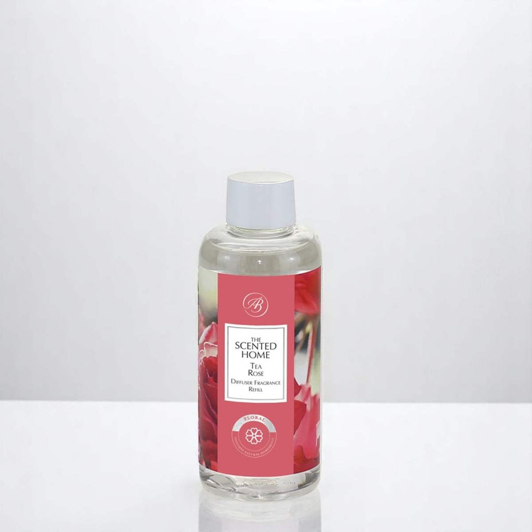 Tea Rose Reed Diffuser Refill against a white neutral background