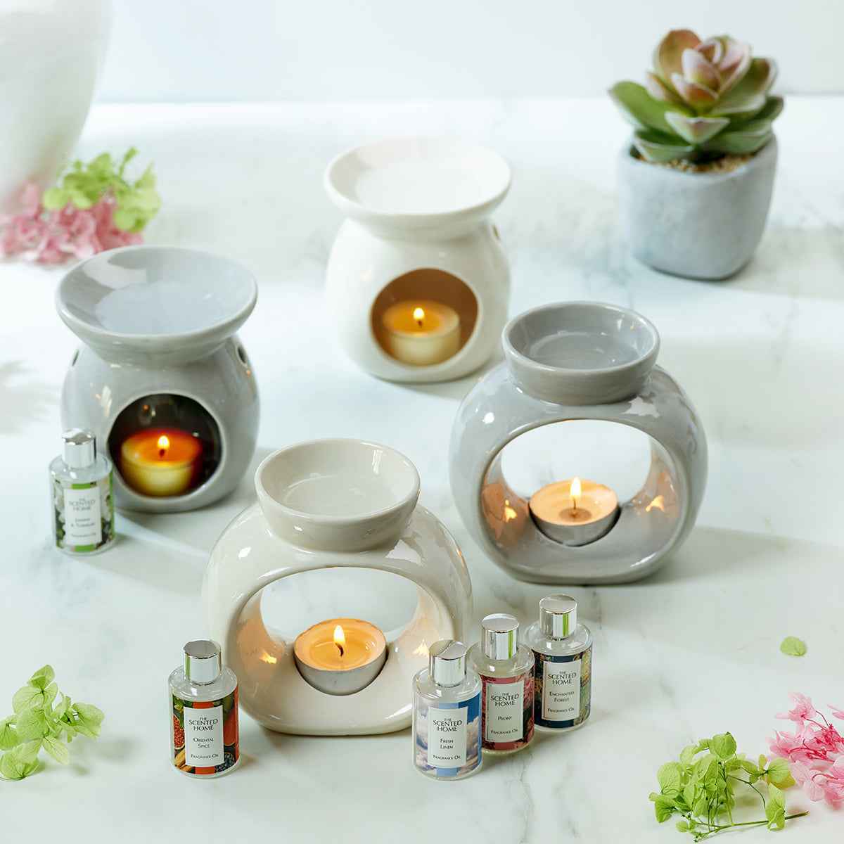 Grey Oval Wax Melt Burner