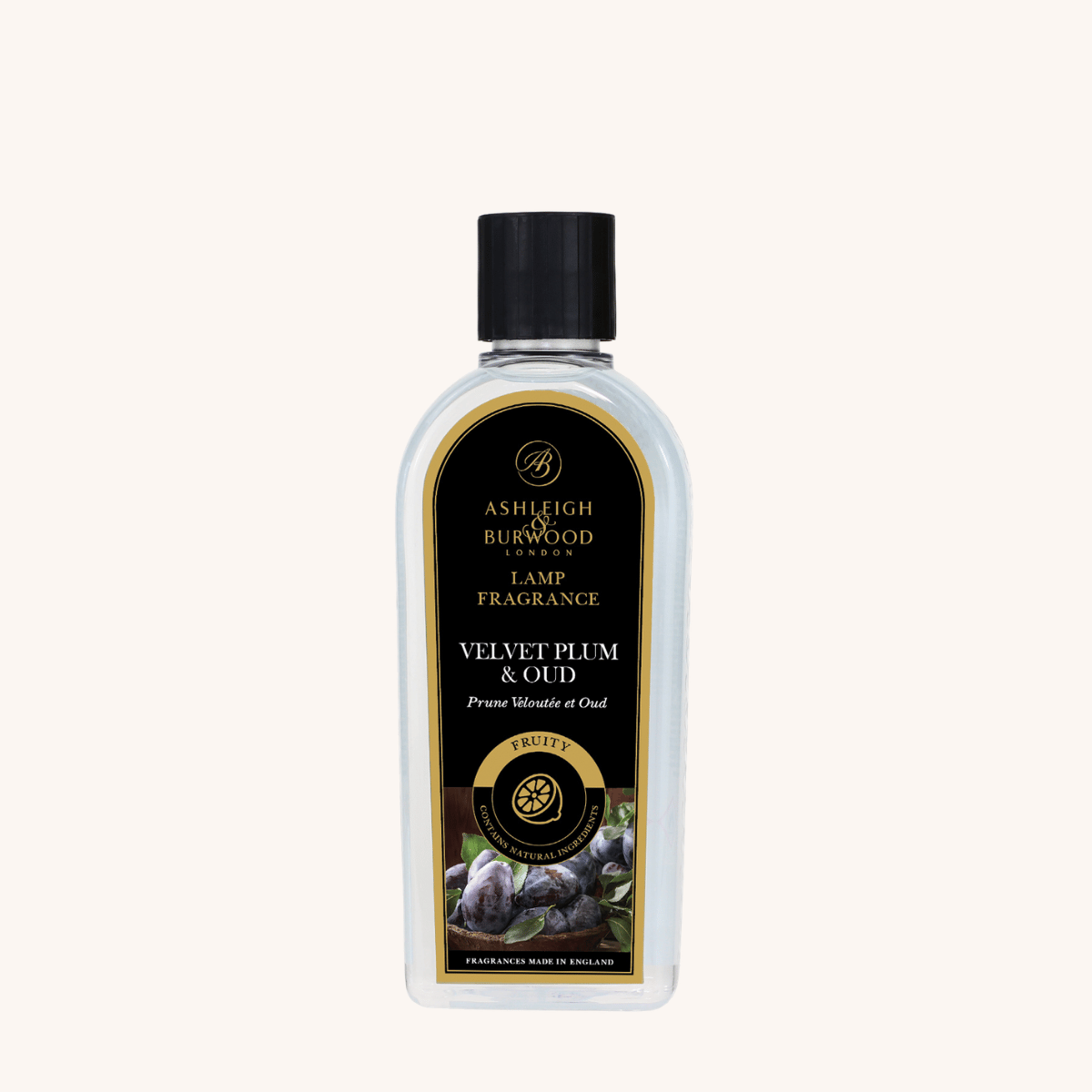 Velvet Plum & Oud Lamp Fragrance on a white background
