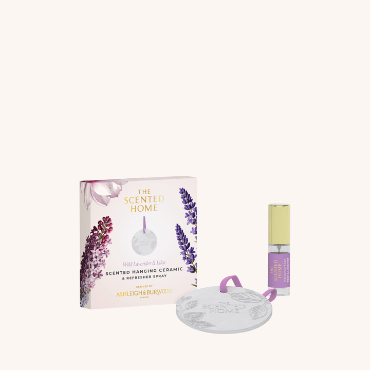 Wild Lavender &amp; Lilac Scented Hanging Ceramic on a white background