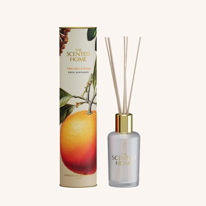 Winter Spice &amp; Orange Reed Diffuser on a white background