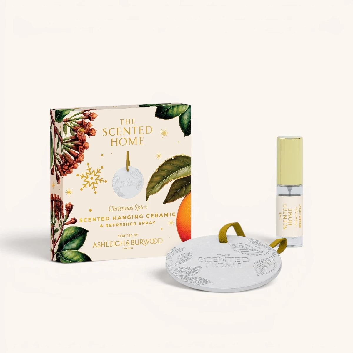 Christmas Spice Scented Hanging Ceramic & Refresher Spray