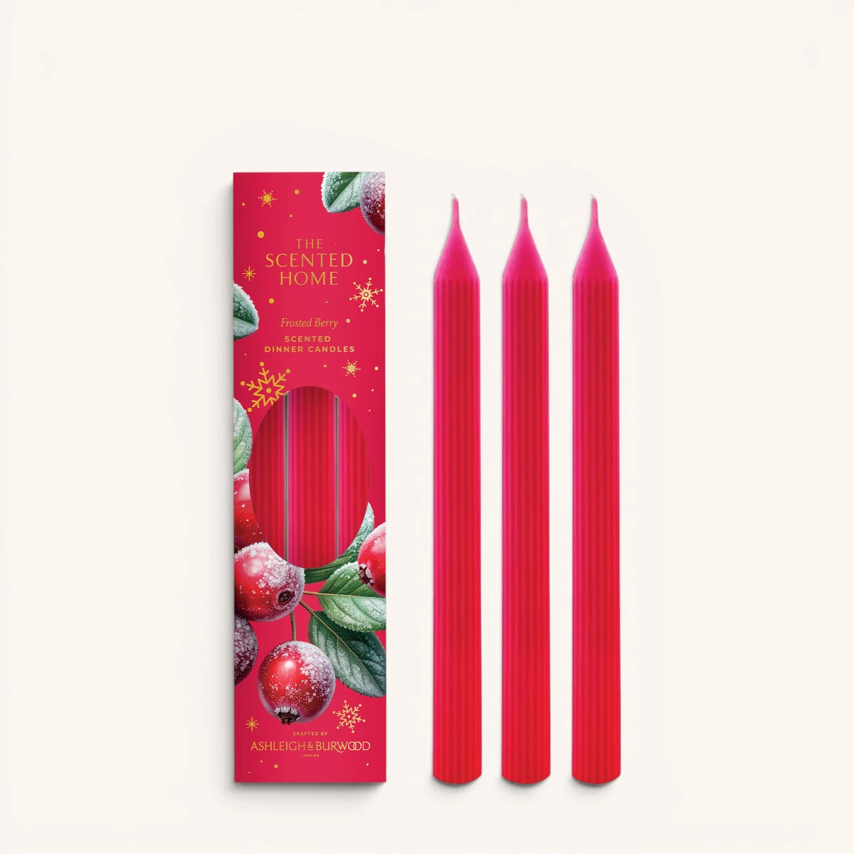 Frosted Berry Scented Dinner Candles