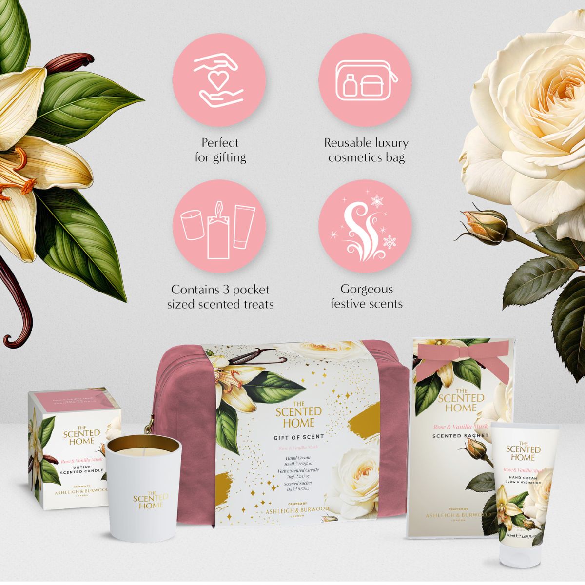 Rose & Vanilla Musk Home & Body Gift Set – Ashleigh & Burwood
