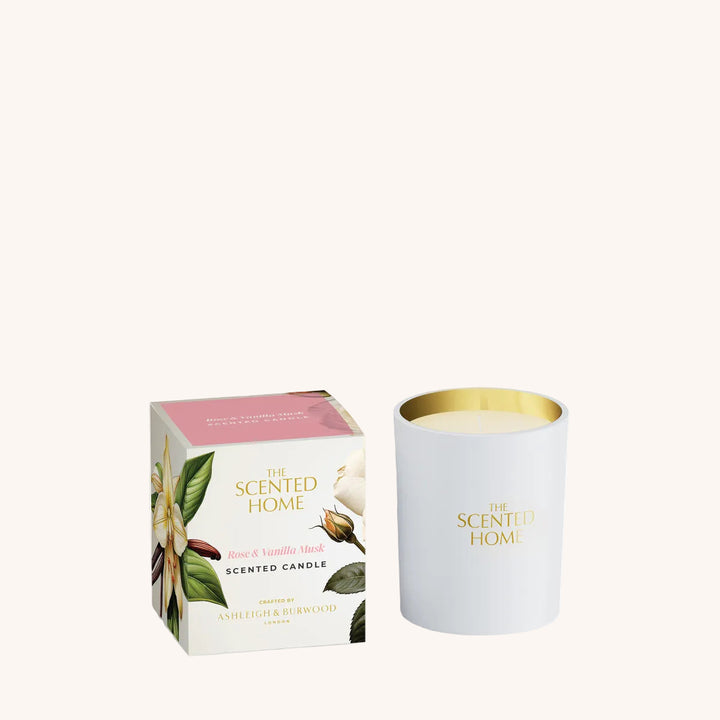 Rose &amp; Vanilla Musk Scented Candle