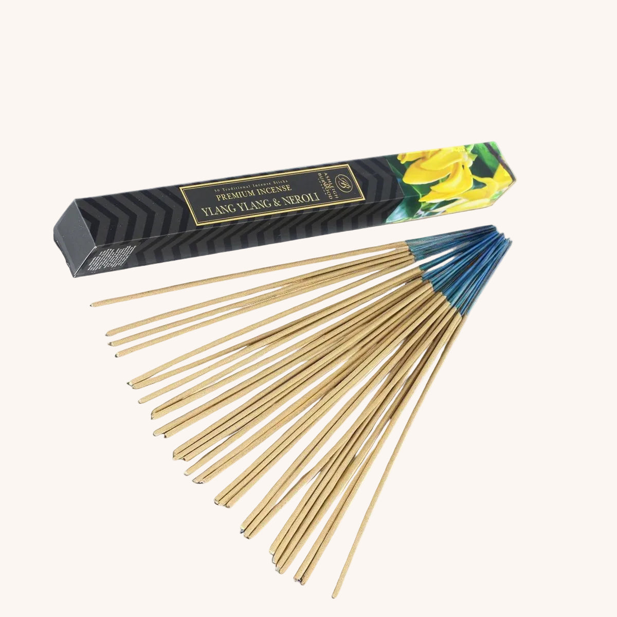 Ylang Ylang & Neroli Incense against a white neutral background