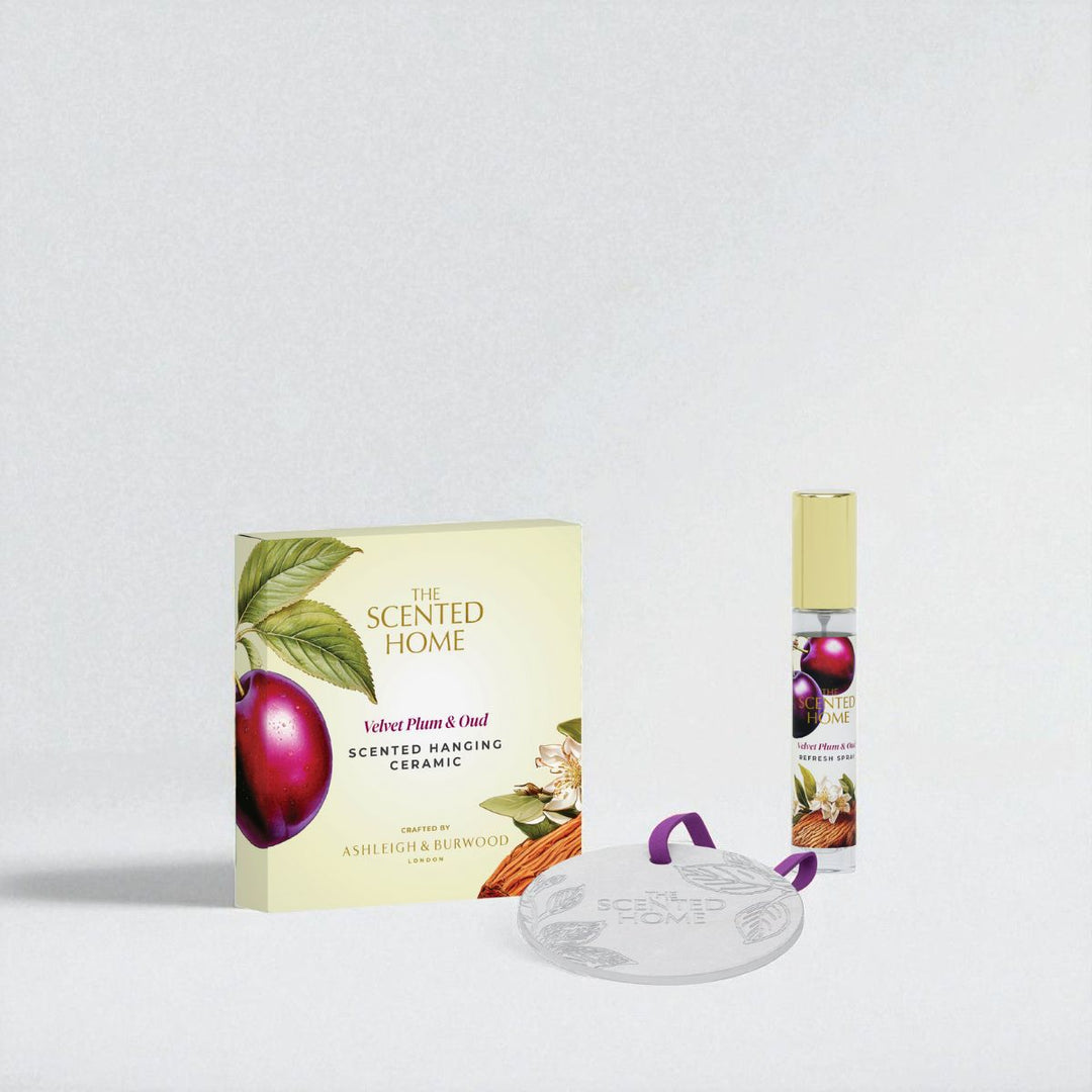 Scented product packaging with a white background